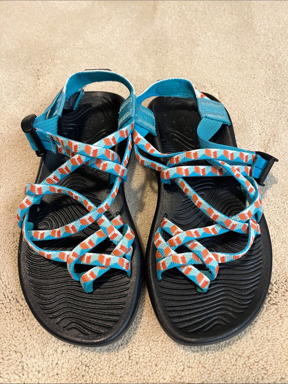 Chaco Turquoise Strappy Sandals - size 5
